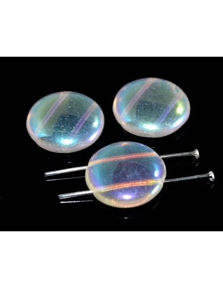 Margele sticla presata banut 2 siruri 18 x 5 mm