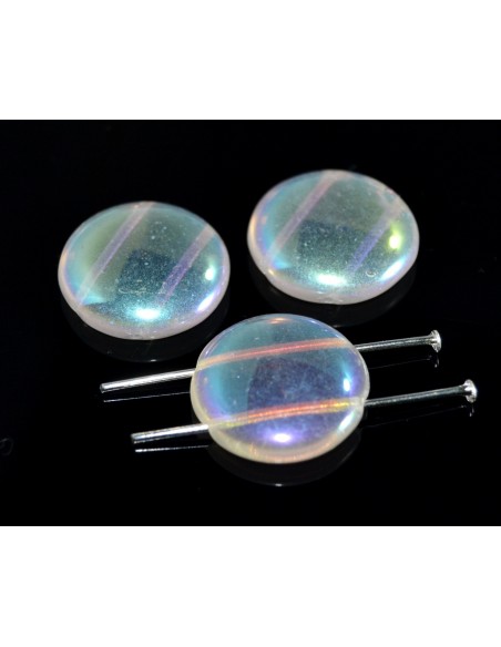 Margele sticla presata banut 2 siruri 18 x 5 mm