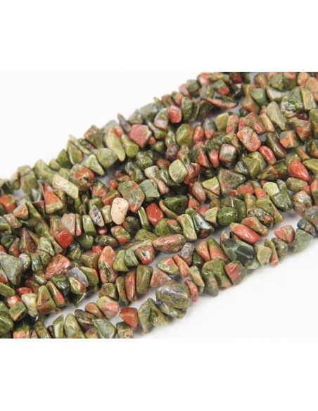 Cipsuri Pietre semipretioase - Unakit 45 cm + inchizatoare lobst