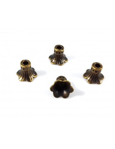 Capacele clopot bronz antichizat 11 x 9 mm