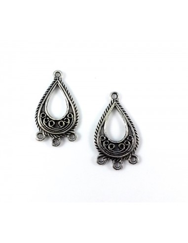 Chandelier argintiu lacrima 27 mm