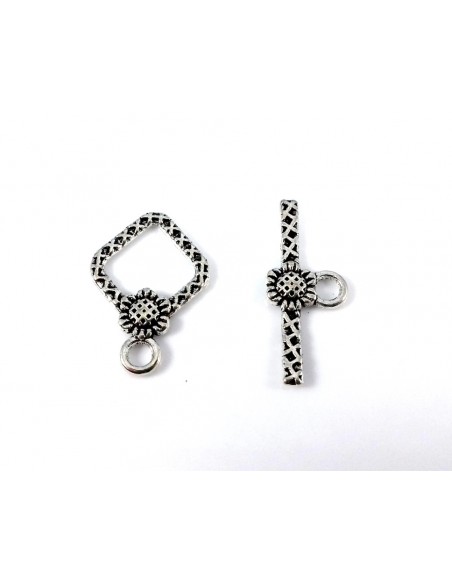 Inchizatoare argintie toggle romb 21mm