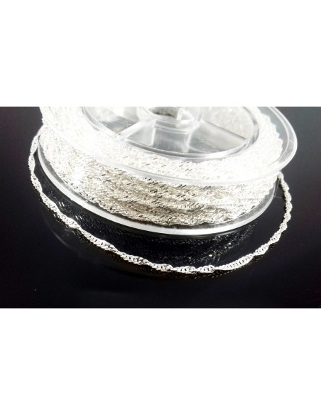 Lant argintiu deschis, zale 2.5 x 1.7 mm