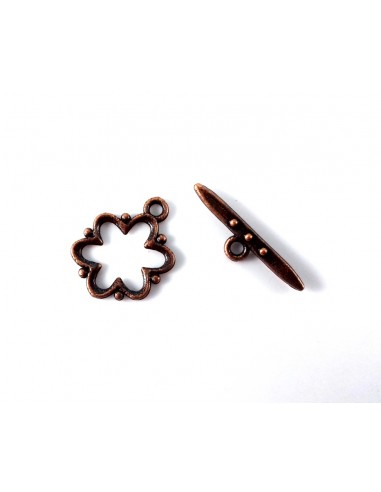 Inchizatoare cuprata model floare 19 mm