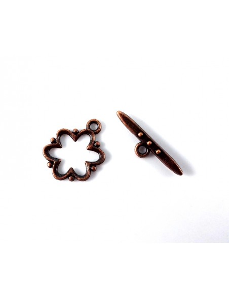 Inchizatoare cuprata model floare 19 mm