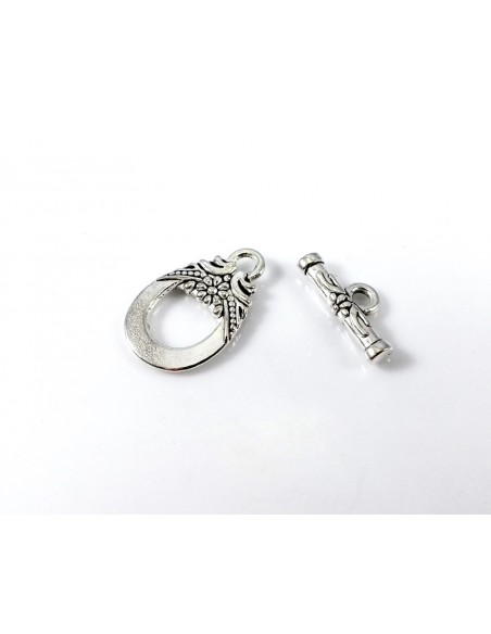 Inchizatoare argintie toggle claps 20 x 11 mm