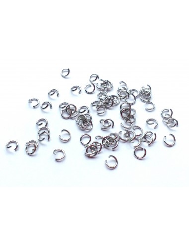 30 Zale rotunde otel inoxidabil 304 argintiu 4 mm