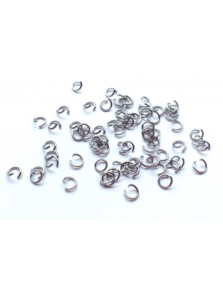 30 Zale rotunde otel inoxidabil 304 argintiu 4 mm