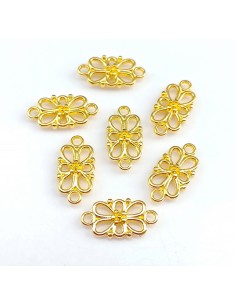 3xLink metalic auriu floare...