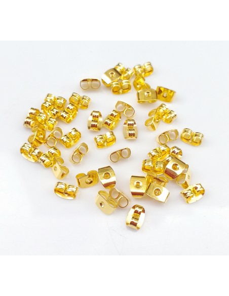 10 Fluturasi cercei aurii 6 mm