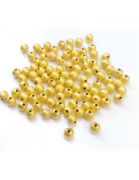 Margele metalice stardust aurii 6 mm