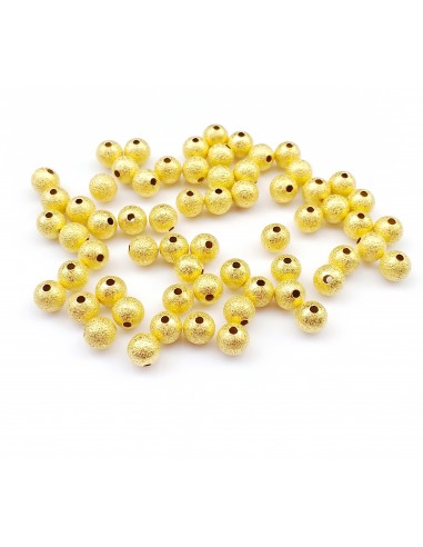 Margele metalice stardust aurii 6 mm