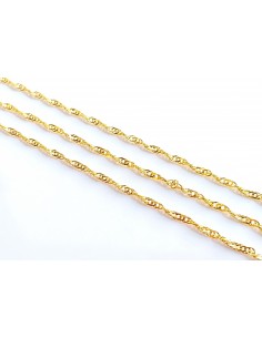 Lant metalic auriu zale rasucite 2.5 x 1.7 mm