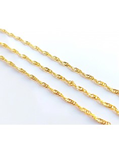 Lant metalic auriu zale rasucite 2.5 x 1.7 mm 2