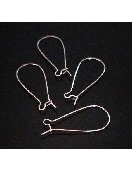 Tortite cercei argintii masive kidney 38 x 16 mm