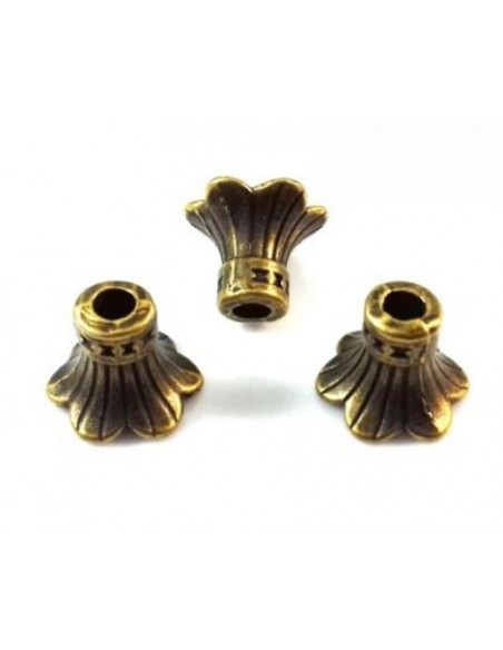 Capacele clopot bronz antichizat 11 x 9 mm
