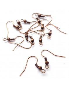 40 Tortite cercei 19 mm cu arc si bila cupru