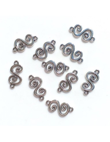 3xLink argintiu bucle 18 x 9 mm