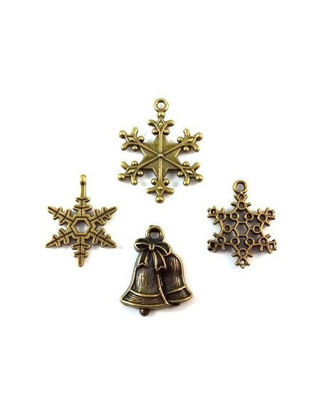 Mix 10 charmuri si pandantive iarna 23 - 28 mm