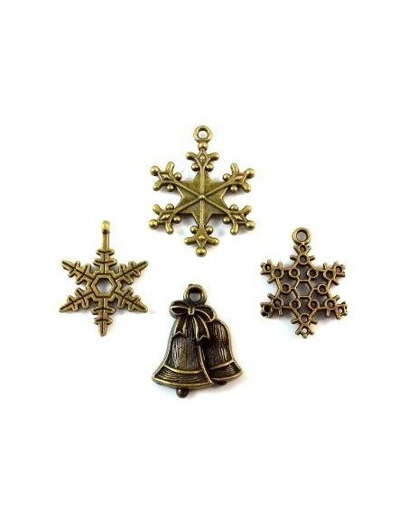 Mix 10 charmuri si pandantive iarna 23 - 28 mm