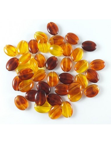 10 Margele ovale aspect chihlimbar...