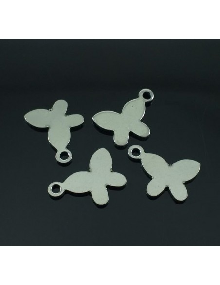 2xCharm otel inoxidabil 304 fluture 13x10 mm