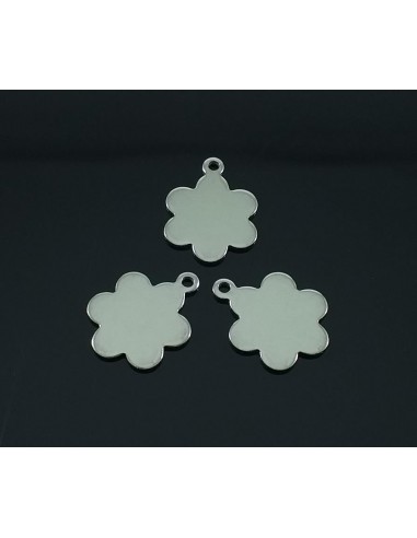 Pandant charm floare 15x11 mm otel...
