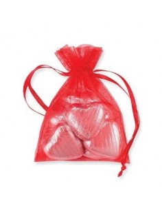 Săculeț Organza rosu 9 x 7 cm