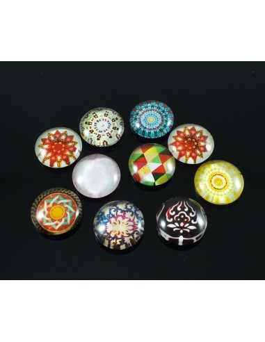 Margele sticla cabochon cu baza plata...