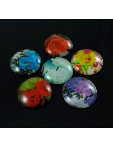 Margele sticla cabochon cu baza plata...