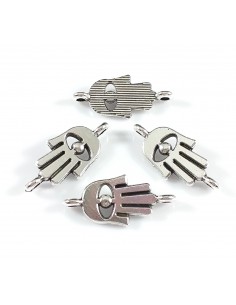 3xLink argintiu hamsa 19x9mm 2