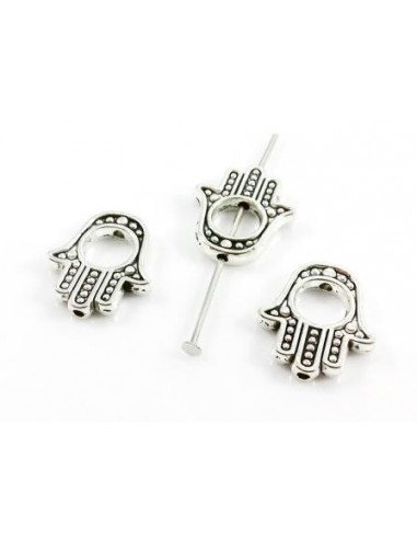 Distantier agintiu antichizat mana Hamsa 15x13 mm