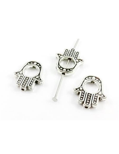 Distantier agintiu antichizat mana Hamsa 15x13 mm