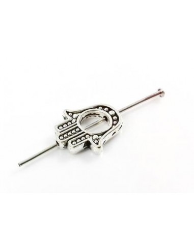 Distantier agintiu antichizat mana Hamsa 15x13 mm