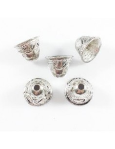 Capacele conice clopot argintiu 12 x 10 mm
