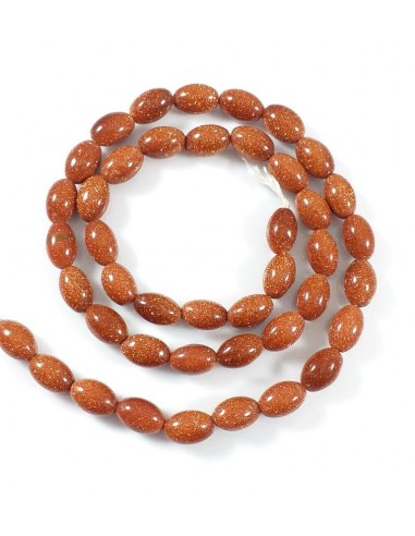 2xMargele goldstone maro butoias 9x6mm