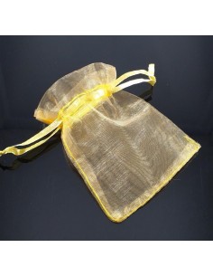 4xSăculeț organza auriu 9x7cm 2