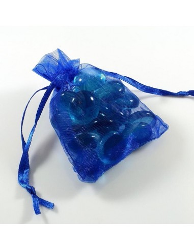 4xSăculeț organza albastru 9x7cm