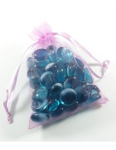 4xSaculet organza lila 12x9cm 2