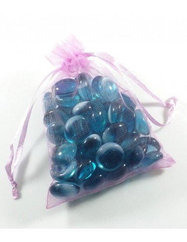 4xSaculet organza lila 12x9cm