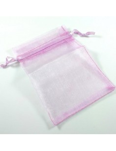 4xSaculet organza lila 12x9cm