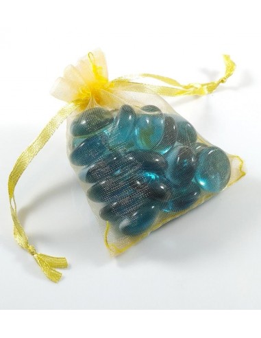 4xSăculet organza auriu 12x9 cm