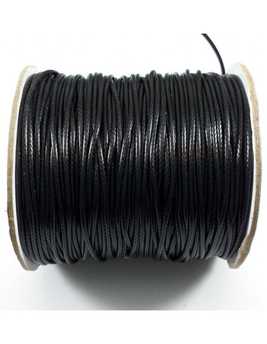 Snur cerat lucios 1 mm negru (5m)