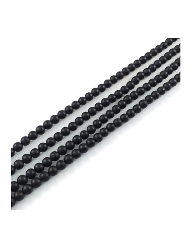 10 Sfere onix negru mat 3 mm