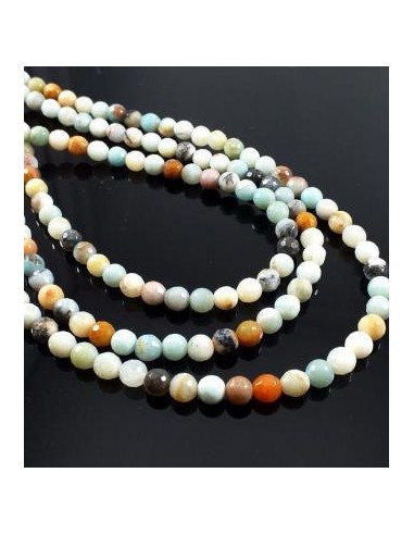 Sfere amazonit fatetat 6 mm (10buc)