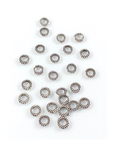 10 Distantiere striate argintii tip...