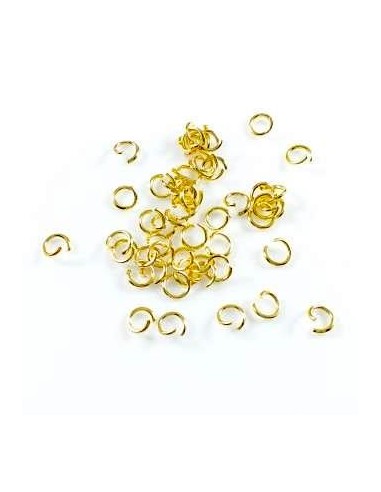 20 Zale rotunde otel inoxidabil 304 aurii 4 mm