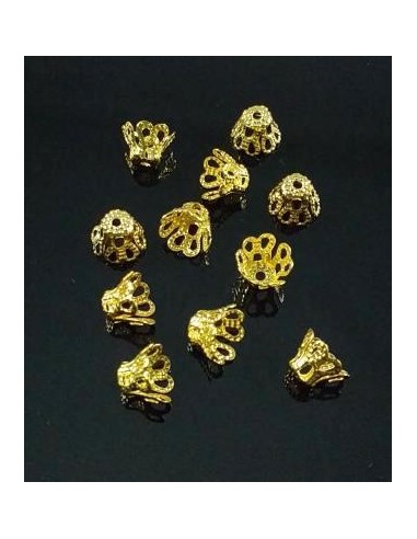 20 Capacele decorative aurii conice...