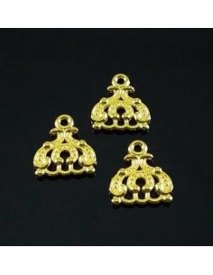 Conector/chandelier cercei auriu 15x13mm 2