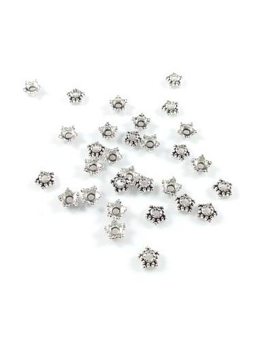 20 Capacele decorative argintii stea...